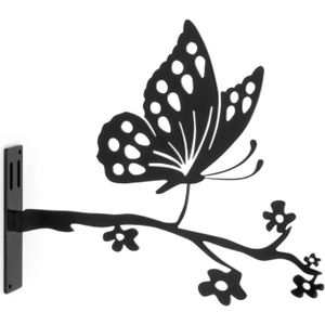 Wildbird Metal Silhouette Vlinder - Tuindecoratie - Zwart