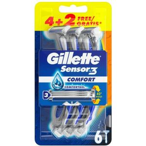 Gillette Sensor3 Comfort Wegwerpmesjes Mannen - 6 stuks