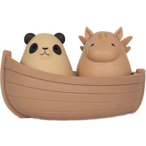 Konges Sløjd Silicone Panda and Unicorn Boat Bath Toy