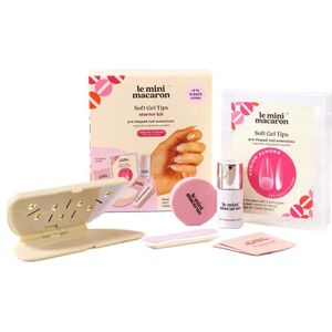 Le Mini Macaron Soft Gel Tips Starter Kit Medium Almond 8 ml