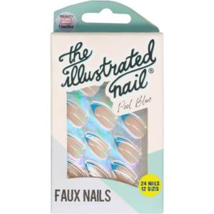 The Illustrated Nail Pool Blue Faux Nails  24 stk.