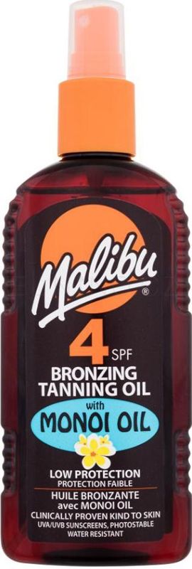 Malibu Bronzing Tanning Oil SPF 4 With Monoi Oil 200 ml