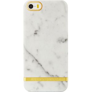 Richmond And Finch Carrera White Marble Glossy - Gold iPhone 5/5S/SE Cover (U)