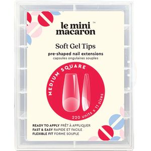 Le Mini Macaron Soft Gel Tips Medium Square 63 ml