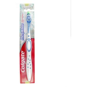 Colgate MaxWhite Tandbørste - Medium - Blå