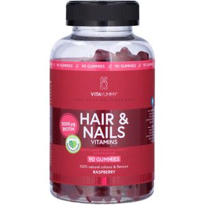 Vitayummy Hair & Nails Vitamins Raspberry  90 stk.