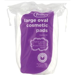 Mooie grote ovale cosmetische pads  50 stk.