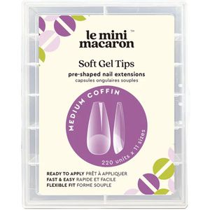 Le Mini Macaron Soft Gel Tips Medium Coffin 63 ml