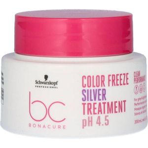 Masker Voor Grijs Haar Schwarzkopf Bonacure Color Freeze Silver (200 ml) pH 4.5