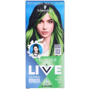 Schwarzkopf - LIVE Ultra Brights Haarkleur - Vivid Green - Vegan - 0% Siliconen