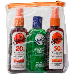 Malibu - Travel Pack - Zonnebrand - 300 ml - SPF20 & SPF50 - 3 Stk