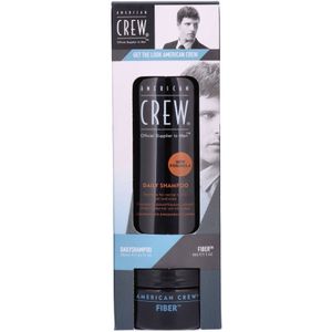 American Crew - Get The Look - Gift Set - Geen Kleur - 250ml Daily Shampoo + 85g Fiber Wax