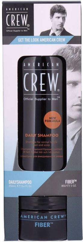 American Crew - Get The Look - Gift Set - Geen Kleur - 250ml Daily Shampoo + 85g Fiber Wax