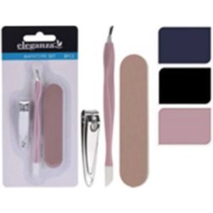Manicure - Pedicureset - Zwart - Kunststof