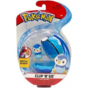 Pokemon Figure - Piplup + Dive Ball (Clip 'n' Go)