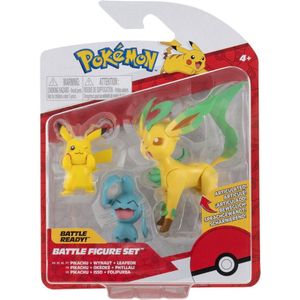 Pokemon Battle Figure Pack - Leafeon, Wynaut & Pikachu