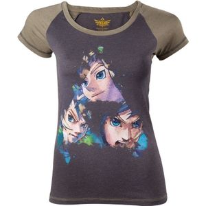 Zelda Black Triforce Faces T-Shirt Women