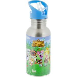 Animal Crossing - Metal Water Bottle with Straw