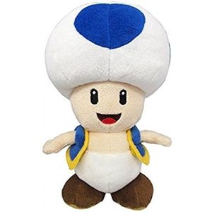 Super Mario Pluche - Blue Toad (20cm)