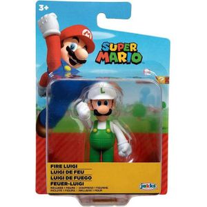 Super Mario Mini Action Figure - Fire Luigi