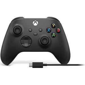 Xbox Wireless Controller - Carbon Black + USB-C Cable (schade aan doos)