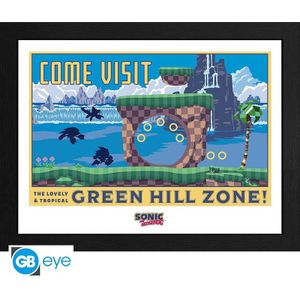 Sonic Print - Green Hill Zone (30x40cm)