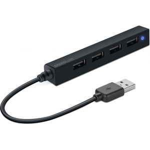 Speedlink Snappy Slim USB Hub 4-Port (Zwart)