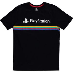 Playstation - Color Stripe Logo - T-shirt