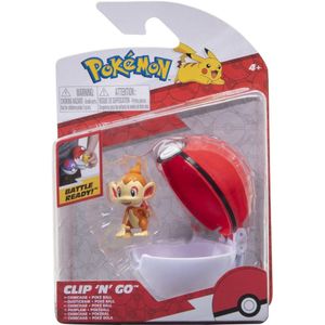 Pokemon Figure - Chimchar + Poke Ball (Clip 'n' Go)