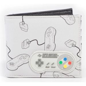 SNES - Controller AOP Bifold Wallet With Rubber Patch