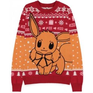 Pokémon - Eevee Christmas Jumper (Red & Orange)