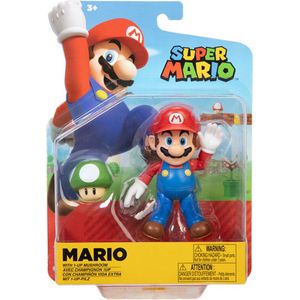 Super Mario Action Figure - Mario with 1-UP Mushroom
