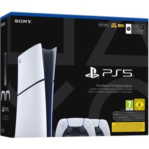 PlayStation 5 Digital Edition 825 GB + 2 Dualsense Wireless Controllers (SLIM VERSION)