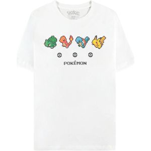 Pokemon - Pixel Starters - T-shirt - Wit
