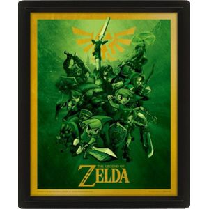 The Legend of Zelda - Framed 3D Poster