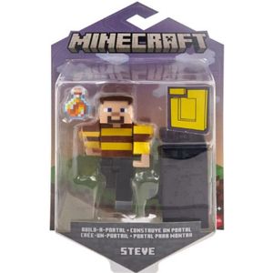 Minecraft 8cm Nether Portal Figure - Steve (Bee)