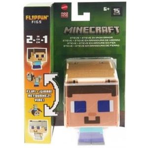 Minecraft Flippin' Figs Figure - Steve & Iron Armor Steve
