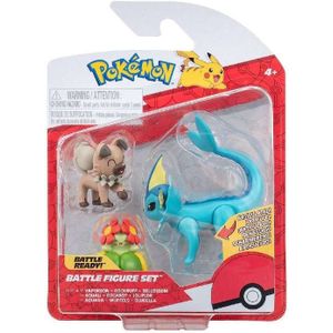 Pokemon Battle Figure Pack - Vaporeon, Rockruff & Bellossom
