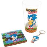Sonic the Hedgehog - Sonic Glass, Coaster & Keyring Gift Set