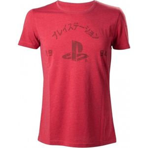 Playstation T-Shirt Red Melange Print 1994