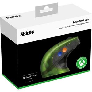 8bitdo - Retro R8 Mouse Xbox Edition - Muis - Groen - Draadloos