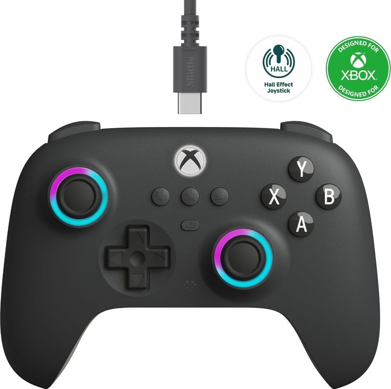 8BitDo - Ultimate C Wired Gamepad - Dark Gray - Hall Effect Joysticks