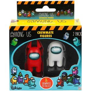 Among Us Crewmate Figures 2-Pack Red & White (4,5cm)