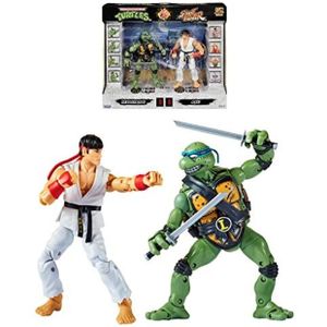 Teenage Mutant Ninja Turtles & Street Fighter Action Figure Double Pack - Leonardo & Ryu