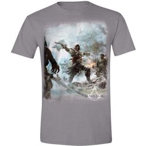 Assassin's Creed 4 T-Shirt Fighting Stance Grey