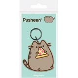 Pusheen - Pizza Nomming Rubber Keychain