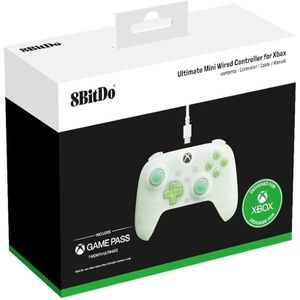 8Bitdo - Ultimate Mini Wired Controller - Translucent Green - RGB Verlichting - Compatibel met Xbox Series X|S