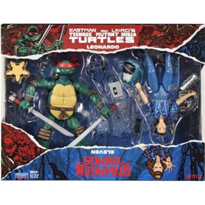 Teenage Mutant Ninja Turtles & Stranger Things Action Figure Double Pack - Leonardo & Eleven