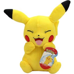 Pokemon Pluche - Pikachu Happy (Wicked Cool Toys) (20cm)