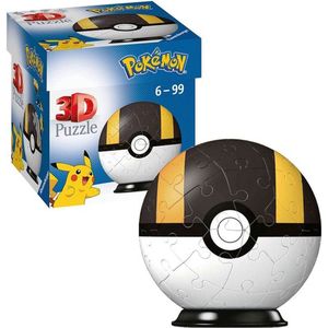 Ravensburger 3D Puzzel Pokémon Pokéball Zwart/Wit - 54 stukjes